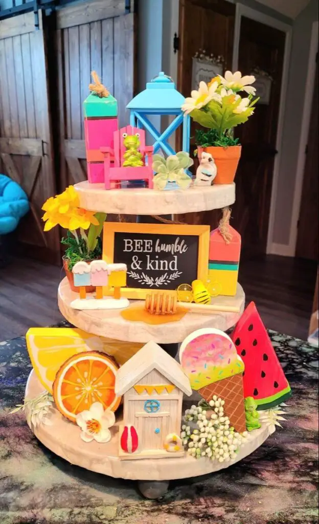 Summer Tiered Tray Ideas To Copy