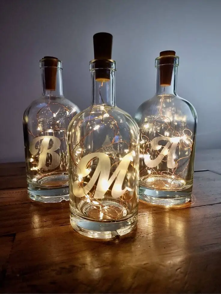DIY Graduation Party Table Centerpiece Ideas with old bottles