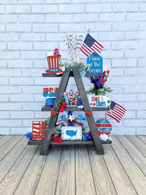 tiered tray 4th of july