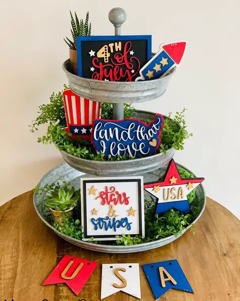 tiered tray 4th of july ideas